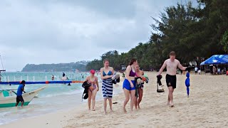 Look This is BORACAY White Beach on December 1 2024 440pm Walk Rainy Sunday [upl. by Haleelahk]