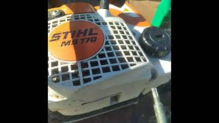 Where to put gas and bar oil in chainsaw [upl. by Anitsirt140]