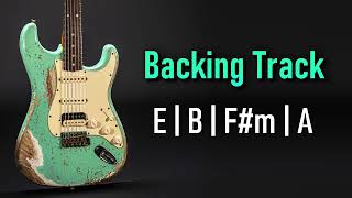 Rock Pop BACKING TRACK E Major  E B Fm A  80 BPM  Guitar Backing Track [upl. by Riccardo331]