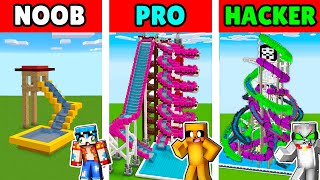 MINECRAFT PARQUE ACUATICO NOOB VS PRO VS HACKER 💦😂 ACENIX vs MIKECRACK vs TIMBAVK [upl. by Relyc395]