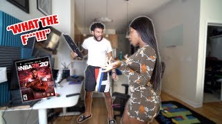 MY ANGRY GIRLFRIEND DELETES MY NBA 2K MYCAREER PLAYERS PRANK GETS VERY HEATED [upl. by Forster]