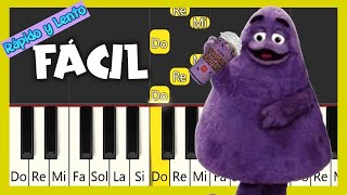 Grimace Shake  EASY PIANO  TUTORIAL DE PIANO FÁCIL [upl. by Sanfo]