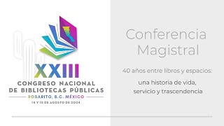 Conferencia Magistral “40 años entre libros y espaciosquot [upl. by Warms]