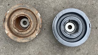 2003 Land Rover Freelander TD4 Crank Pulley Replacement [upl. by Ayatnohs]