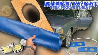 Wrapping My Box Chevys Custom Rear Deck With Blue Vinyl [upl. by Harper972]