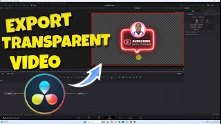 How To Export Transparent Videos in DaVinci Resolve 19 [upl. by Ettennor]