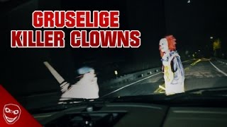 Die 5 gruseligsten HORRORCLOWN Sichtungen [upl. by Atires]