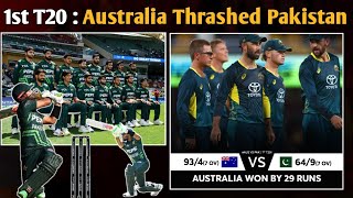 AUS vs PAK Aus thrashed Pak by 29 runs in the 1st T20I  Unbelievable collapse of Pakistan in Gabba [upl. by Ittak]