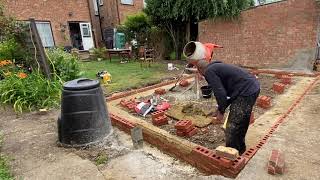 Laying engineering bricks to damp proof course DPC [upl. by Sanchez]