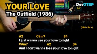 Your Love  The Outfield 1986 Easy Guitar Chords Tutorial with Lyrics [upl. by Jennica]