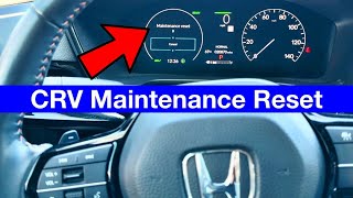 2023 2024 Honda CRV Oil Maintenance Reset  two methods [upl. by Namqul294]