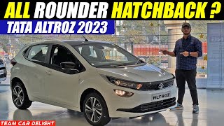 Tata Altroz 2023  All Rounder Hatchback  Walkaround with On Road Price [upl. by Flinn926]