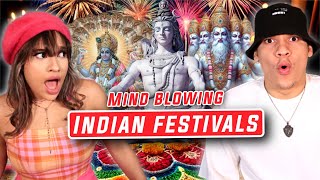 Latinos react to Indian Festivals amp celebrations for the first time [upl. by Loginov911]