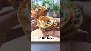 shorts 4 in 1 Roti Paratha Cones easyrecipes ashortaday [upl. by Macrae]