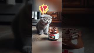 cute cat who liked Nutella cat cats catlover catvideos catshorts [upl. by Aryam]