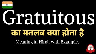 Gratuitous meaning in Hindi  Gratuitous ka kya matlab hota hai  english to hindi [upl. by Amitaf]