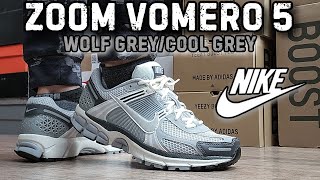 Still The HOT SNEAKER TREND Nike Zoom Vomero 5 quotWolf GreyCool Greyquot Review amp On Feet [upl. by Lachus]