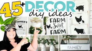 🌟 45 Farmhouse DIY Decor Ideas  How to Decorate your Home Farmhouse Style [upl. by Nosna]