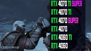 God Of War Ragnarok RTX 4060 vs RTX 4060 Ti RTX 4070 vs RTX 4070 SUPER RTX 4070 Ti RTX 4070 Ti S [upl. by Adi]