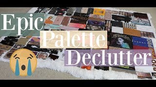 Eyeshadow Palette Declutter 2017 [upl. by Amyaj72]