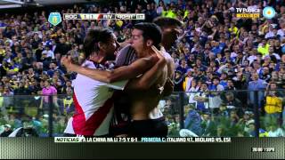 Gol de Funes Mori Boca 1  River Plate 2  Torneo Final 2014  Fecha 10 [upl. by Fokos]