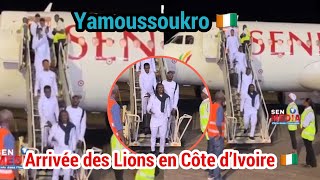 DirectArrivée des Lions du Sénégal en Côte d’Ivoire “les supporters jubilent” Sadio à Yamoussoukoro [upl. by Akamahs899]