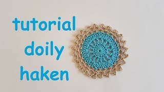 Tutorial doily haken crochet doily rond kleedje haken mandala haken [upl. by Ane]