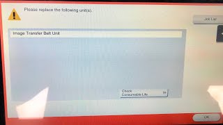 How to reset Image Transfer Belt unit in Konica Minolta Bizhub C458C558C658c224c284ec364c454 [upl. by Aicel]