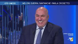 De Angelis quotDa Meloni solo chiacchierequot E Crosetto si agita [upl. by Pentheam]