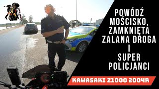 Powódź Mościsko zamknięta zalana droga i super Policjanci [upl. by Sayers]