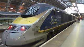 Eurostar Class 373 TGV TMST e300 Ride London St Pancras International to Lille Europe  060917 [upl. by Ahsuoj]