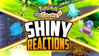 Pokemon Lets Go  20 SHINY REACTION MONTAGE Shiny Ditto Porygon and more [upl. by Euqinommod99]