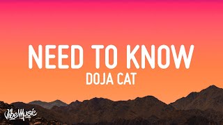 Doja Cat  Need To Know Lyrics [upl. by Forbes]