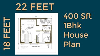 22x18 House Plan  2218 House Plan  22 x 18 House Plan  Small House Plan  1 Bhk House Plan [upl. by Ignace]