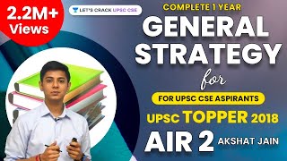 Complete 1 Year UPSC CSE Preparation Strategy by UPSC Topper 2018 AIR 2 Akshat Jain [upl. by Demeter]