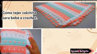 Como tejer colchita para bebé a crochet crochet tejido fácil moda [upl. by Christopher]