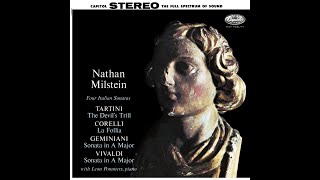 Tartini Violin Sonata in G minor Bg5 quotIl trillo del diavoloquot  Nathan Milstein with Leon Pommers [upl. by Enitsej]