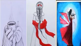 3 Easy Drawing Ideas  Pencil Sketch For Beginners  How to draw  step by step [upl. by Aniaj327]