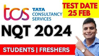 TCS NQT 2024 Official Hiring Test Date 8 March  IS Tcs Hiring  Batch 20182024 [upl. by Martelle]