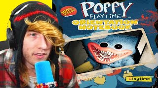 KreekCraft Reacts To Poppy Playtime Orientation Notebook  Unravel More Playtime Co Lore [upl. by Yelloh481]