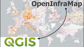 OpenInfraMap  export data to QGIS [upl. by Roana431]