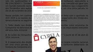 Cyrela confirma data de pagamento de Dividendos Cyrela CYRE3 Dividendos JCP Proventos [upl. by Toback5]