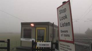 Trains passing Fenwick Level Crossing [upl. by Nydia]