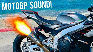 2022 Aprilia RSV4 Austin Racing Exhaust Sound Check Revs amp Ride 🚀 [upl. by Yatnwahs]