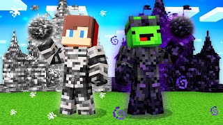 Mikey OBSIDIAN King vs JJ BEDROCK King Survival Battle in Minecraft Maizen [upl. by Ennayk111]