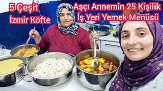 Aşçı Annemin 5 Çeşit İş Yeri Yemek Menüsü  İzmir Köfte Pirinç  Bulgur Pilavı Mercimek  Cacık [upl. by Nolrev]