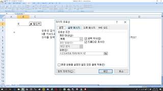 엑셀 실무유효성 검사Validation의 목록List에서 드롭 다운 선택이 아닌 직접 입력시 에러 문제 [upl. by Notlehs]