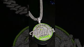 Designer alphabetic hip hop diamond pendant with cuban chain diamondjewelry pendant cubanchain [upl. by Dercy]