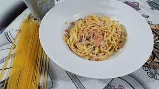 Spaghetti cu Somon afumat  Ce mâncăm astăzi [upl. by Aneelad]