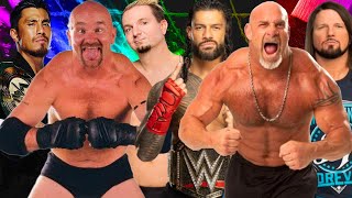 WWE 2K23 Gillberg James Ellsworth amp Akira Vs Goldberg Roman Reigns amp Aj Styles [upl. by Novj]